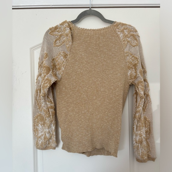 Anthropologie Gold and Cream Women's Sweater - Picture 7 of 8